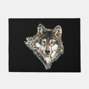 Paillasson Loups nommés faits sur commande de logo de loup
