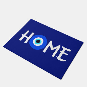 Paillasson Lucky Charm HOME Bleu et blanc