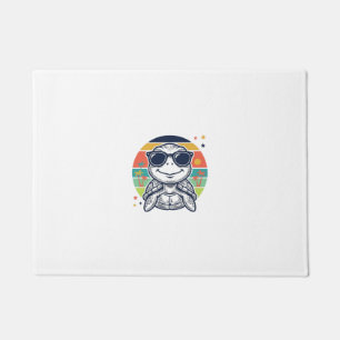 Paillasson Lunettes de soleil tortue tropicale vintage Beach