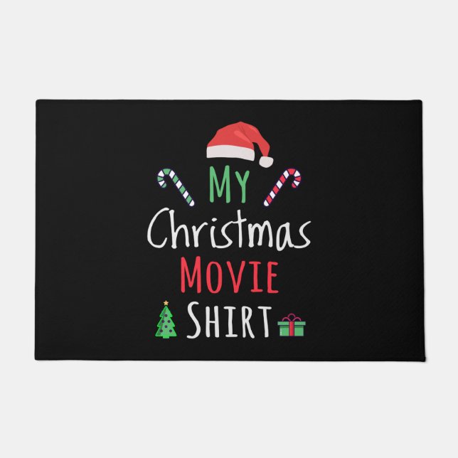 Paillasson Ma chemise de cinéma de Noël (Devant)