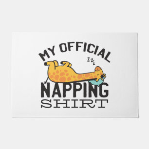 Paillasson Ma chemise de sieste officielle - Giraffe endormie