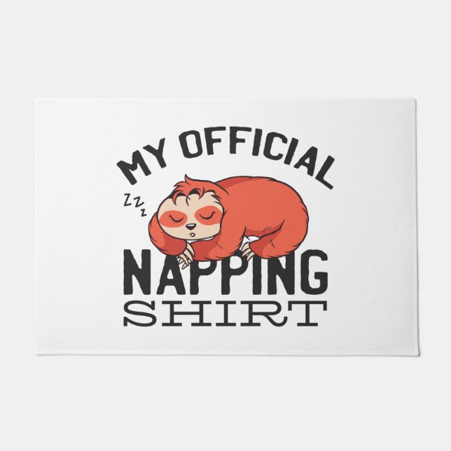 Paillasson Ma chemise de sieste officielle - Lazy sombrer Slo (Devant)
