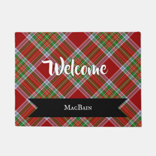 Paillasson MacBain Scottish Tartan Plaid Motif Hello