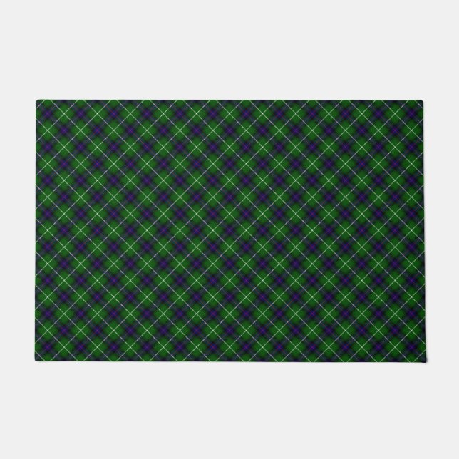 Paillasson MacDonald tartan bleu vert plaid (Devant)