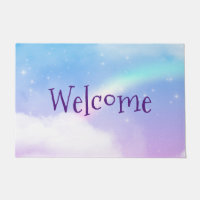 Magique Pastel Clouds et un arc en ciel Bienvenue