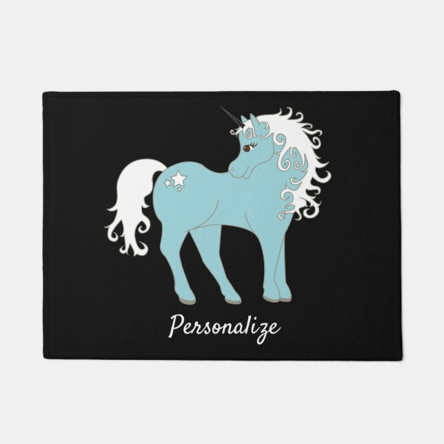 Paillasson Magique Unicorne mignonne & adorable avec étoile (Devant)