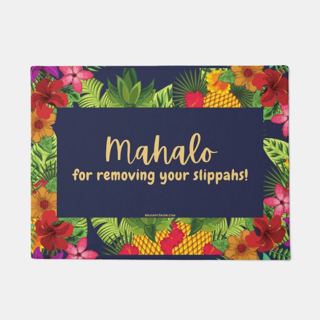 PAILLASSON MAHALO POUR SUPPRIMER VOS CHAUSSURES ! - CAOUTCHOU (Devant)