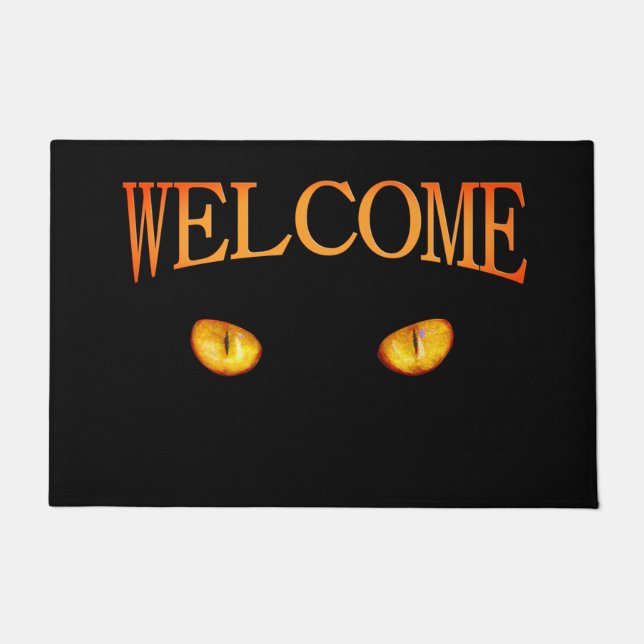 Paillasson Maintenant, il vous voit Chat noir (Devant)