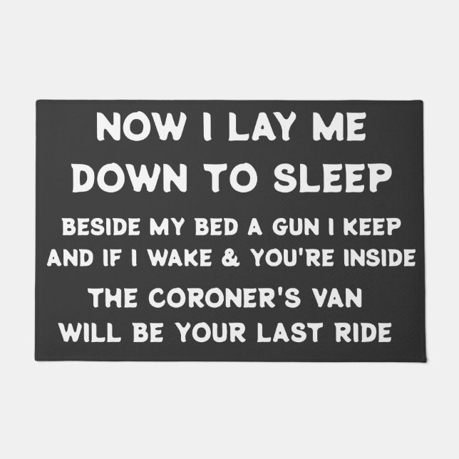 PAILLASSON MAINTENANT JE ME LAISSE DORMIR. (Devant)