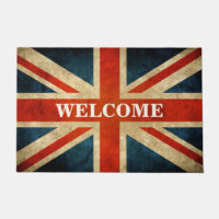 Maison bienvenue d'Union Jack de drapeau