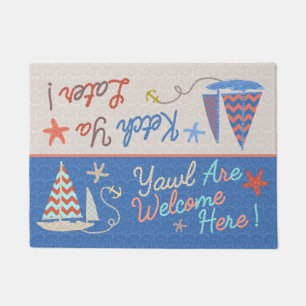 Paillasson Maison de plage Funny Sailboat Pun Humour naut