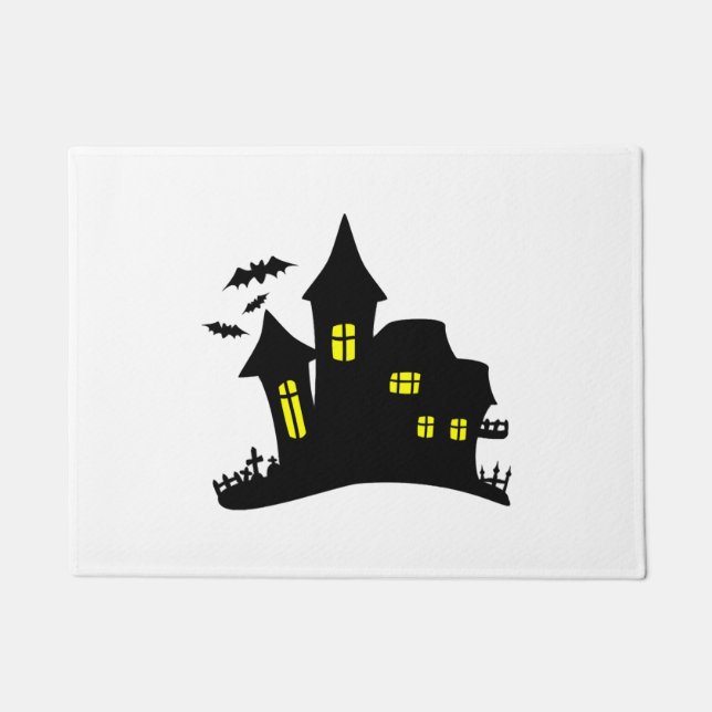Paillasson Maison Enchantée Halloween Ensorcelée (Devant)
