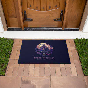 Paillasson Maison Hantée Gothique Violet Sombre Joyeux Hallow