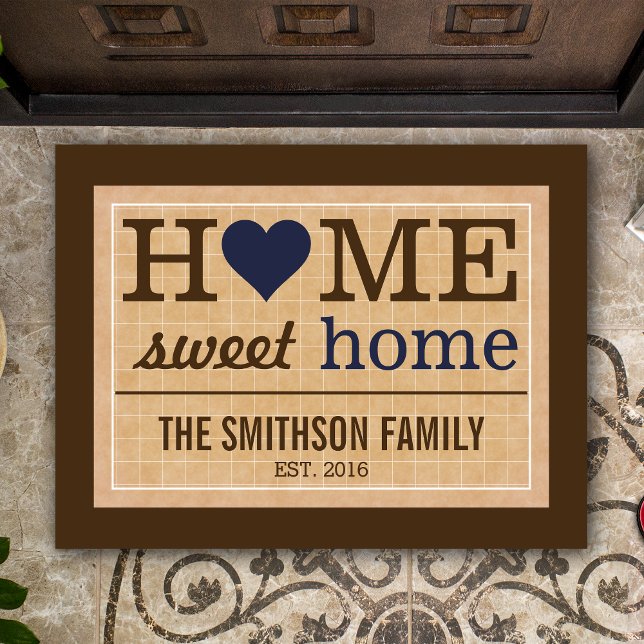 Paillasson Maison personnalisée Sweet Home Affiche de bienven (Créateur téléchargé)