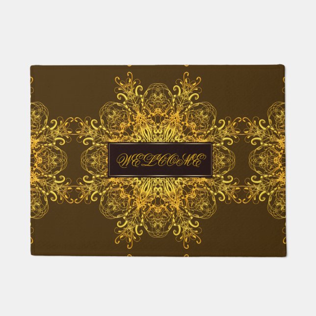 Paillasson Mandala. floral ethnique (Devant)