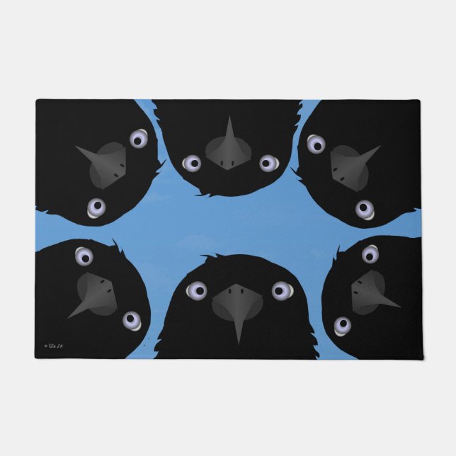 Paillasson Manger Du Crow En Vous Regardant Porte (Devant)