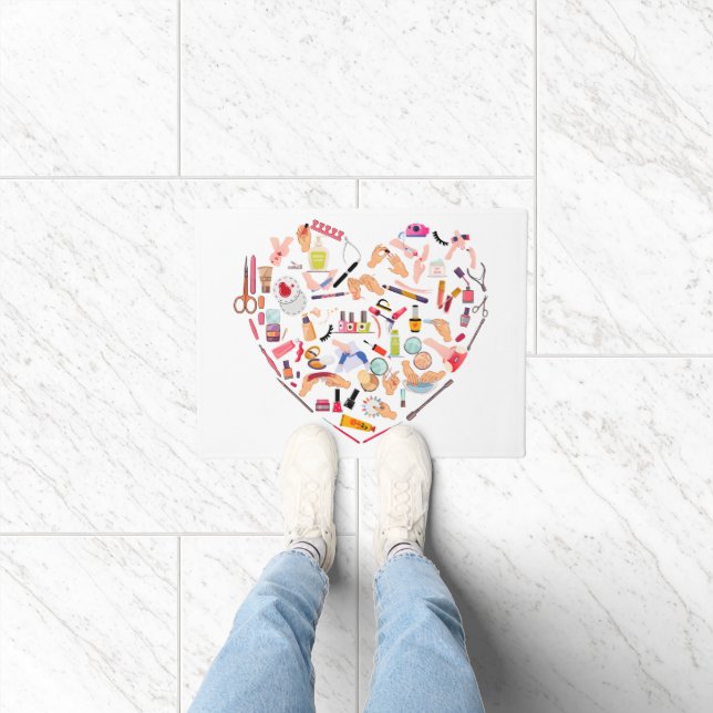 Paillasson Manicuriste Nail Technicien Outil Coeur (Intérieur)