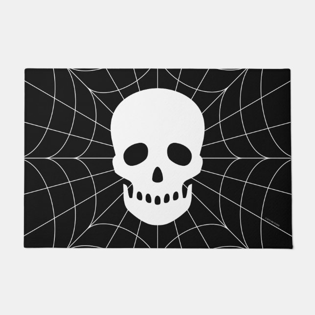 Paillasson Manteau de porte de crâne Spiderweb (Devant)