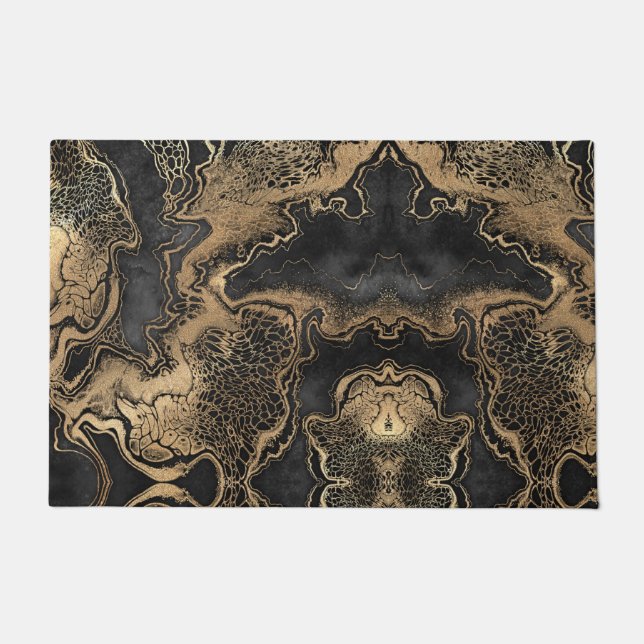 Paillasson Marbre d'or noir assez (Devant)