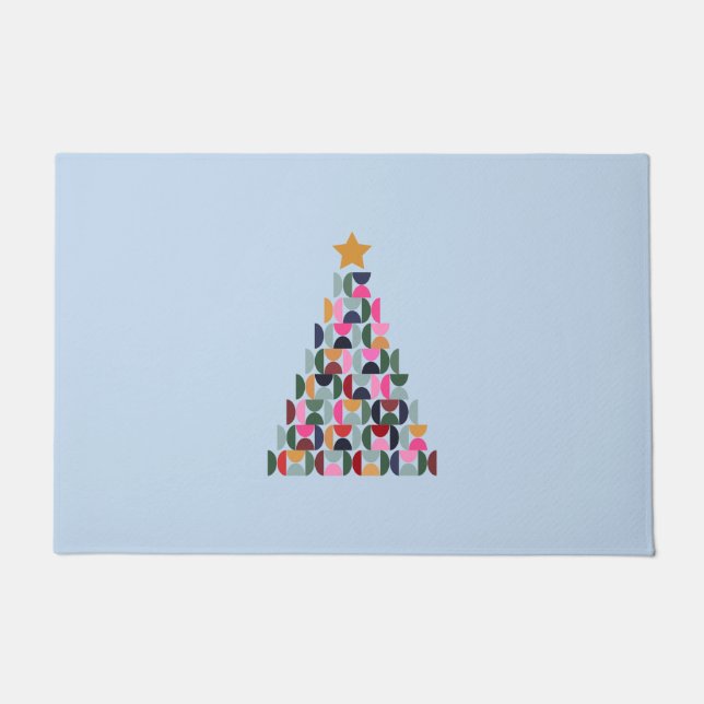 Paillasson Marché d'hiver 10 sapin de Noël coloré (Devant)