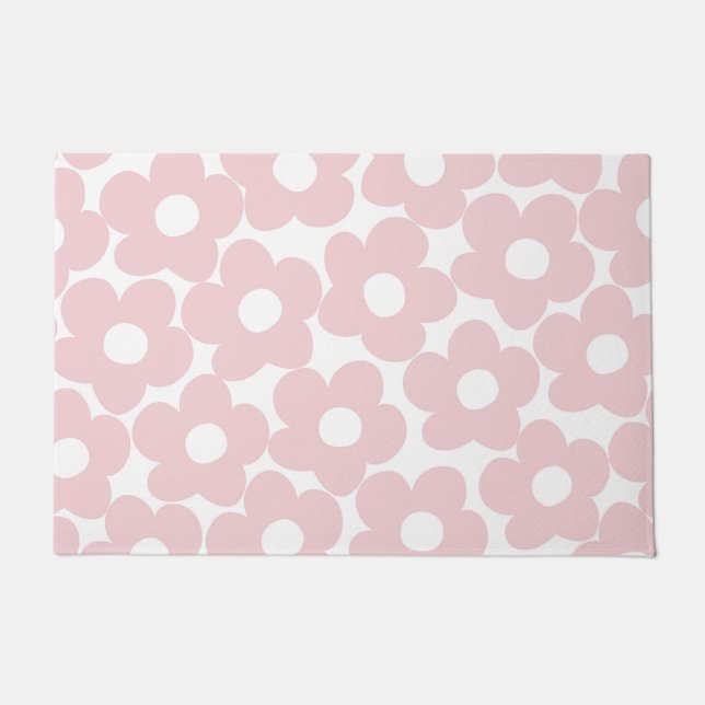 Paillasson Marguerites rose vif #1 #décoration #art (Devant)