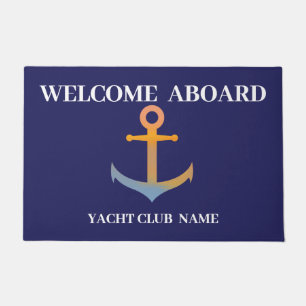 Paillasson Marine bleue Ancre nautique club nautique