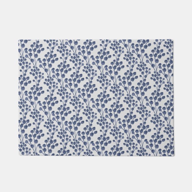 Paillasson Marine bleue botanique (Devant)