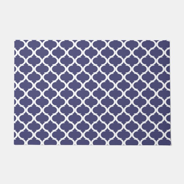 Paillasson Marine Blue Coastal Beach House Nautique Marocain (Devant)