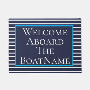 Paillasson Marine et bienvenue à bord du bateau