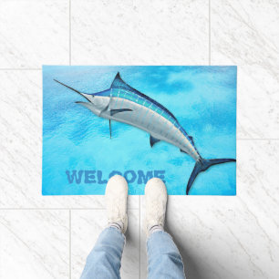 Paillasson Marlin Blue Water Sport Poisson Bienvenue