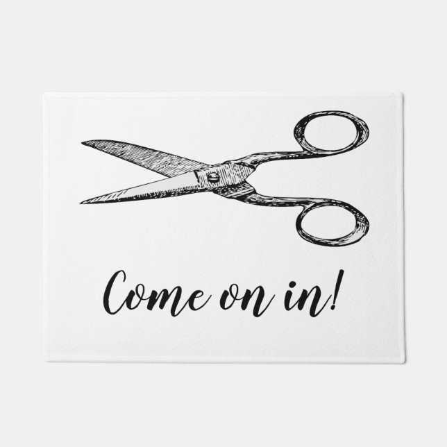 Paillasson Mat bienvenu de coiffeur (Devant)