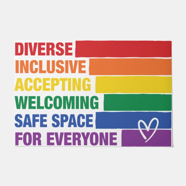 Paillasson Mat de bienvenue LGBTQ - Mat de porte LGBT - Migno (Devant)