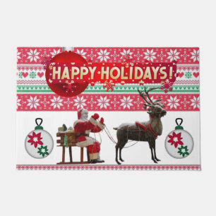 Paillasson Mat de la porte de Noël, Joyeuses fêtes