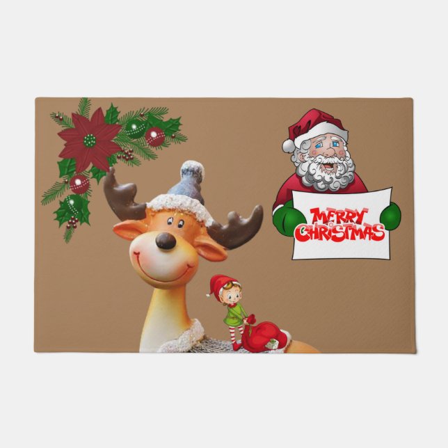 Paillasson Mat de la porte de Noël, Joyeux Noël (Devant)