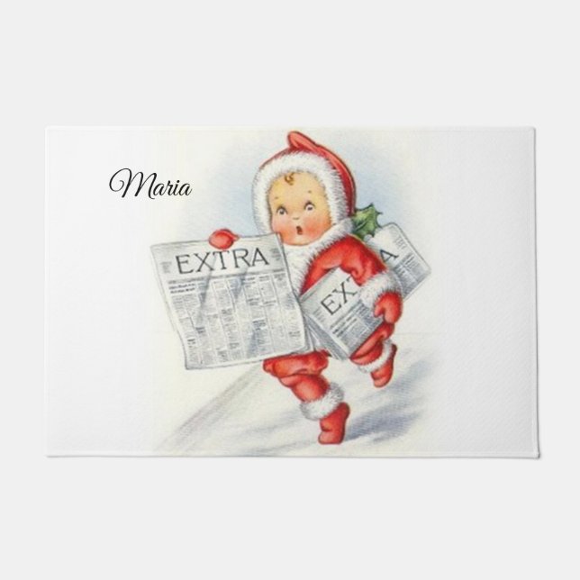 Paillasson Mat de la porte de Noël, Vintage (Devant)
