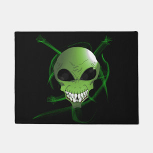 Paillasson Mat de porte alien vert