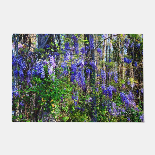 Paillasson Mat de porte avec conception de la Wisteria (Devant)