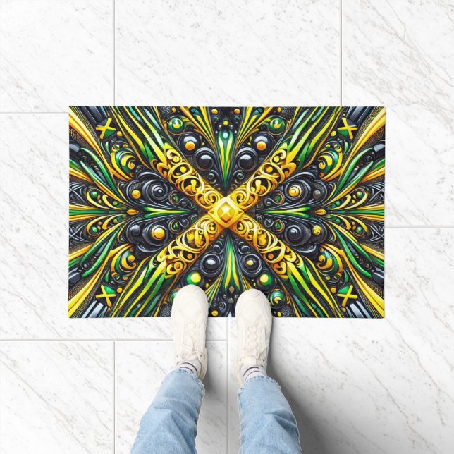 Paillasson Mat de porte avec design Jamaïcain (Intérieur)