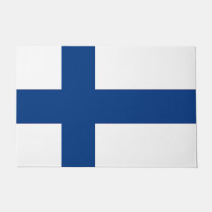 Paillasson Mat de porte avec Drapeau de Finlande