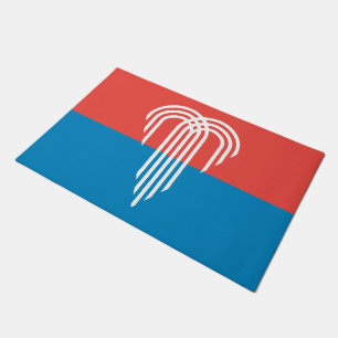 Paillasson Mat de porte avec drapeau de Kansas City, Missouri
