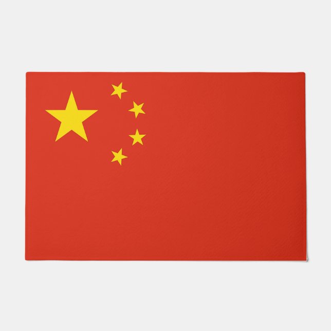 Paillasson Mat de porte avec drapeau de la Chine (Devant)