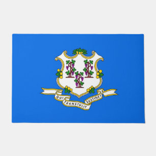 Paillasson Mat de porte avec drapeau de l'État du Connecticut