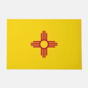 Paillasson Mat de porte avec drapeau de l'État du Nouveau-Mex