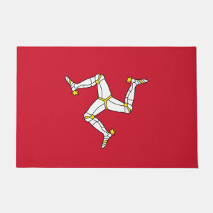 Paillasson Mat de porte avec drapeau de l'île de Man, Royaume