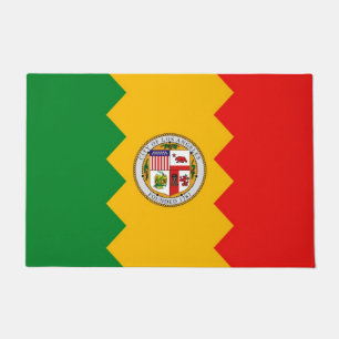 Paillasson Mat de porte avec Drapeau de Los Angeles, USA