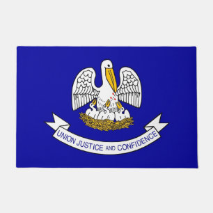 Paillasson Mat de porte avec drapeau de Louisiana State, USA