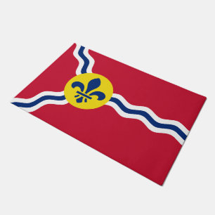 Paillasson Mat de porte avec Drapeau de Saint-Louis, Missouri