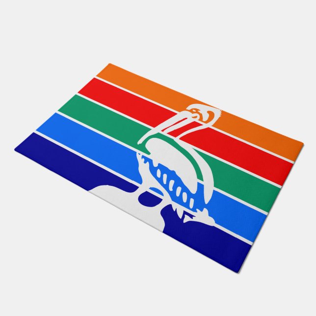 Paillasson Mat de porte avec drapeau de Saint-Pétersbourg (Incliné)