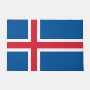 Paillasson Mat de porte avec drapeau d'Islande