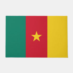 Paillasson Mat de porte avec drapeau du Cameroun